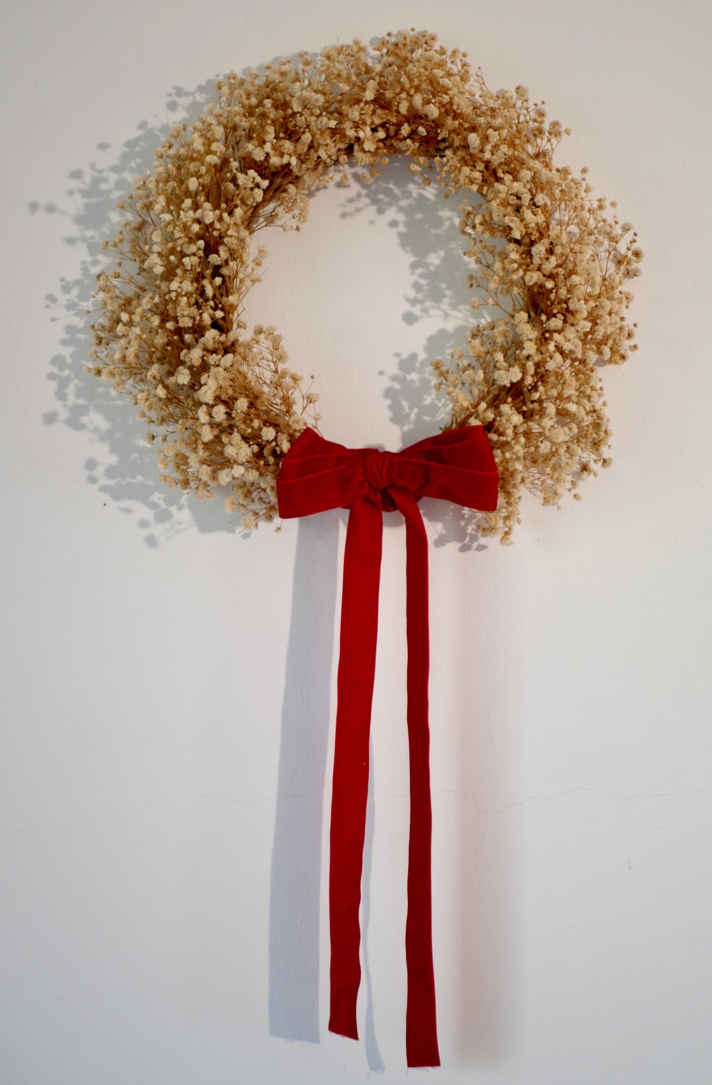 Dried Baby's Breath Christmas Wreath