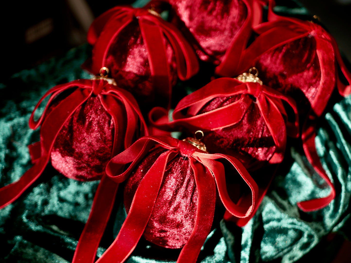 Velvet Christmas Balls (Set of 6)