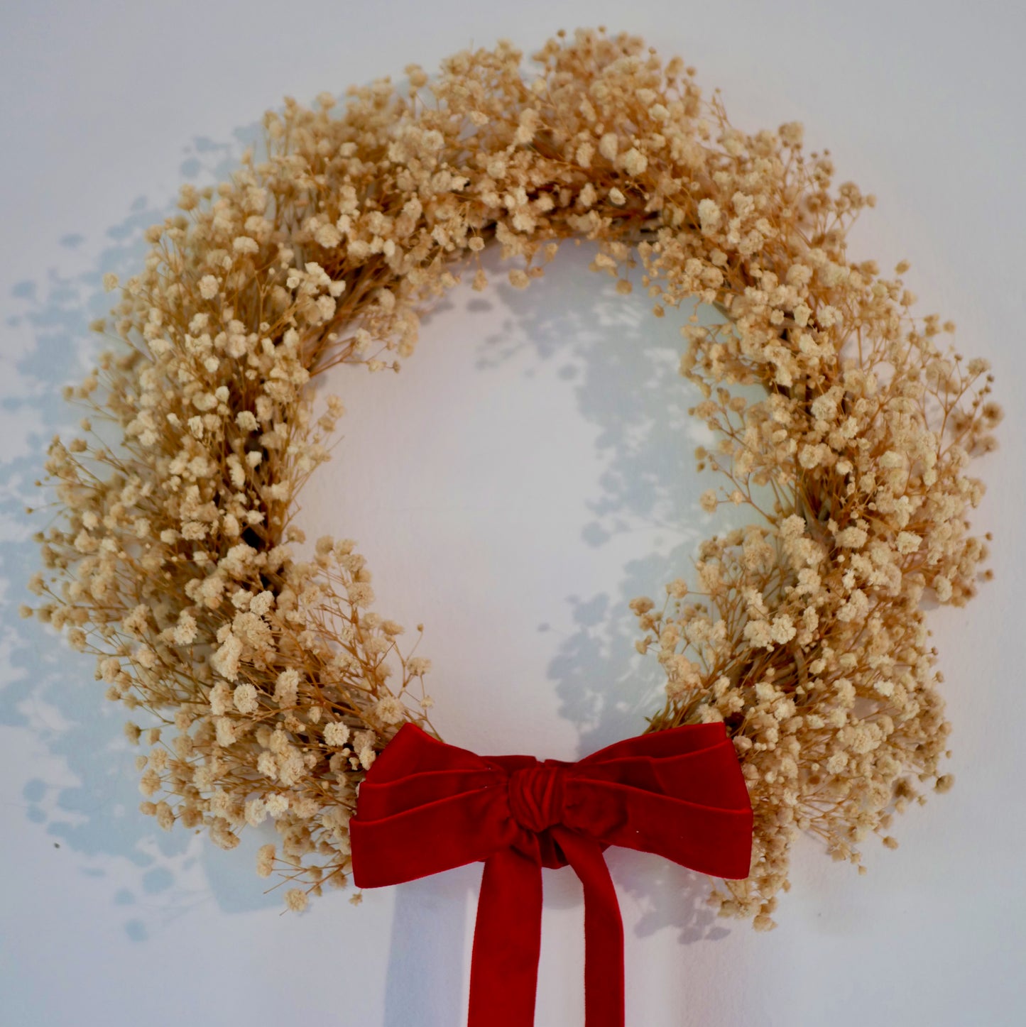 Dried Baby's Breath Christmas Wreath