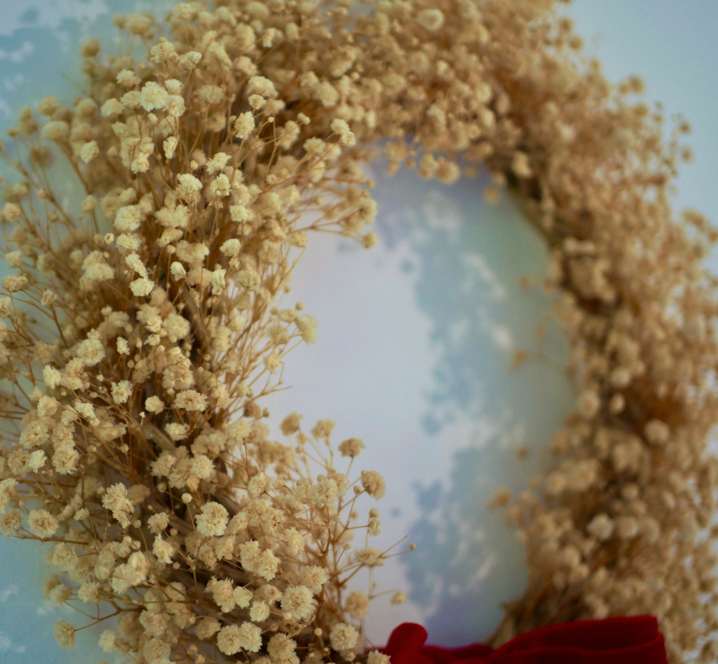 Dried Baby's Breath Christmas Wreath
